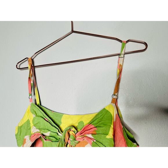 SANCTUARY Pastel Floral Cutout Back Tie Bow Get Away Maxi Vacation Midi Dress S - Picture 7 of 11